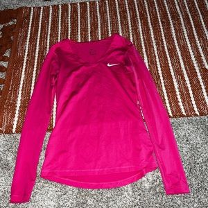 Pink Nike long sleeve small
